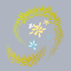 flower on blue background