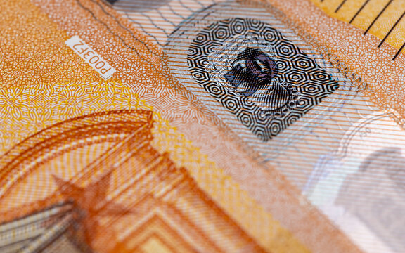 European cash banknotes with a face value of 50 euros in