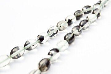 Black and white beads sequenced, short rosary, tespih tesbih