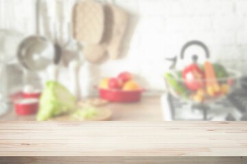 Küche Holzbrett Tisch Hintergrund unscharf Vorlage