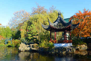Dr. Sun Yan Sen Park on Columbia Street in historic Chinatown in city of Vancouver, British Columbia BC, Canada.  © Wangkun Jia