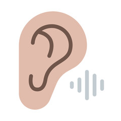 Listening education language learning school, back to school line icon
