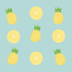 seamless pattern with pineapple