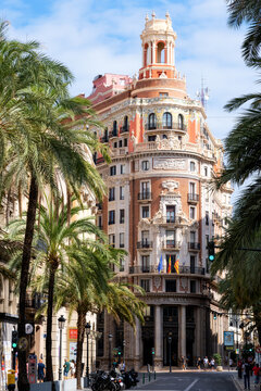 Banco de Valencia building, Valencia, Spain, Europe