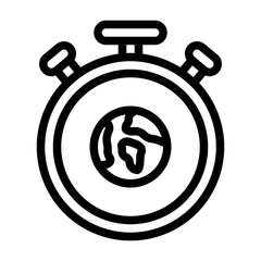 Chronometer line icon, mother day, earth day, Environment ecology line icon