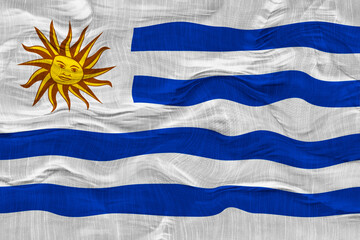 National flag  of Uruguay. Background  with flag  of Uruguay