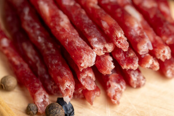 Homemade dried pork meat for long-term storage