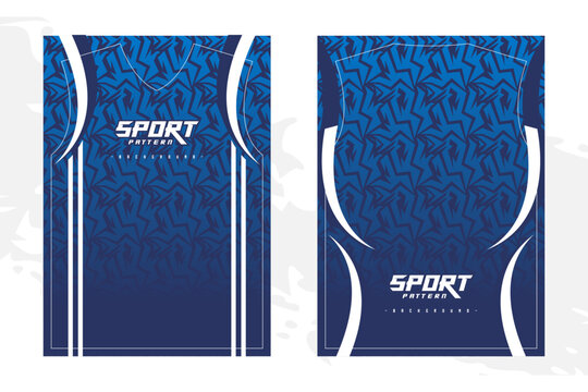 Abstract texture sport jersey design in blue color for sport club uniform