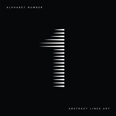 Number 1 with Abstract Line Pattern