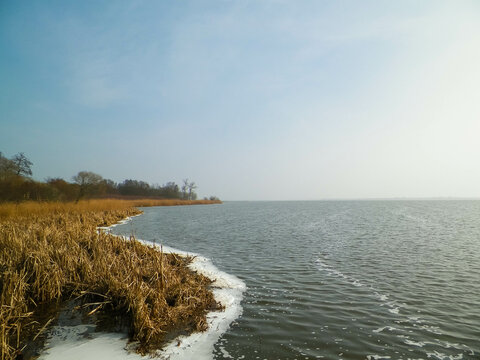 Coast of Jamno Lake. Northern Poland nature.
