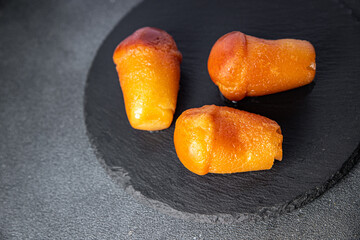 baba rum alcohol sweet dessert cake meal food snack on the table copy space food background rustic top view