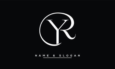 YR,  RY,  Y,  R   Abstract  Letters  Logo  Monogram - obrazy, fototapety, plakaty