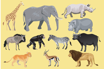 African W@ild Life Animal Vector © bambang prihnawan