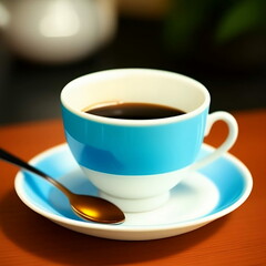 Ai-generated image of cup of coffee on the table
