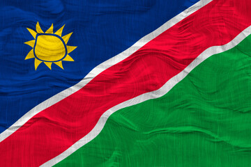 National flag of Namibia. Background  with flag of Namibia.