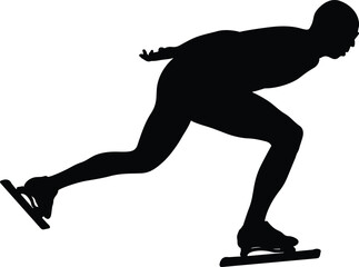 athlete speedskater racing on ice skating 