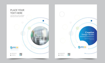 Cover design for annual report and business catalog, magazine, flyer or booklet. Brochure template layout. A4 cover vector EPS-10