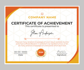 Creative Business certificate template design