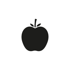 Abstract apple icon vector silhouette 