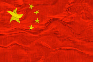 National flag of the People's Republic of China.  Background  with flag of the People's Republic of China.