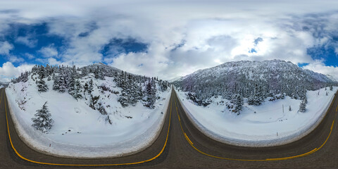Magnificent mountains, forests, rare cedar trees on the Antalya-Konya main road and impressive...