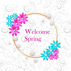 hello spring background design