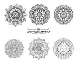 Decorative luxury  mandala design set