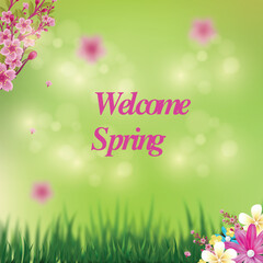 spring  banner design frame