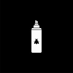 Insect repellent, killing cockroaches, bugs, ants. Isolated vector illustration on black background