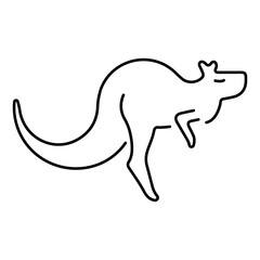 kangaroo icon on white background, vector illustration.