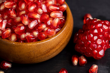 delicious and healthy pomegranate fruits