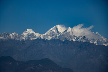 Beautiful HImalayan Mountain Range Ganesh, Langtang, Everest,  HImal seen from Bhotechaur, Nepal