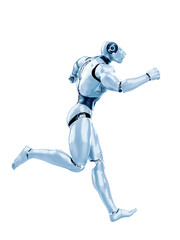 cyber tiger is running side view