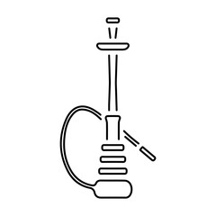 hookah icon on white background, vector illustration.