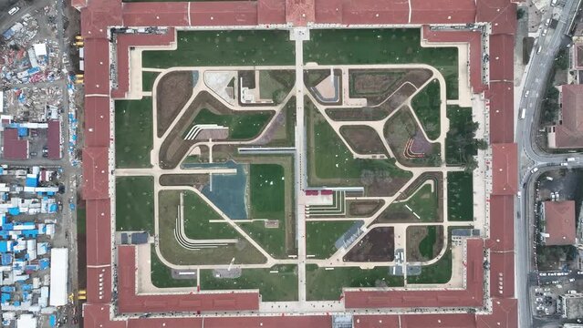Old Rami Barracks, New Rami Library (Rami Kutuphanesi) Drone Video, Rami Eyup, Istanbul Turkey 