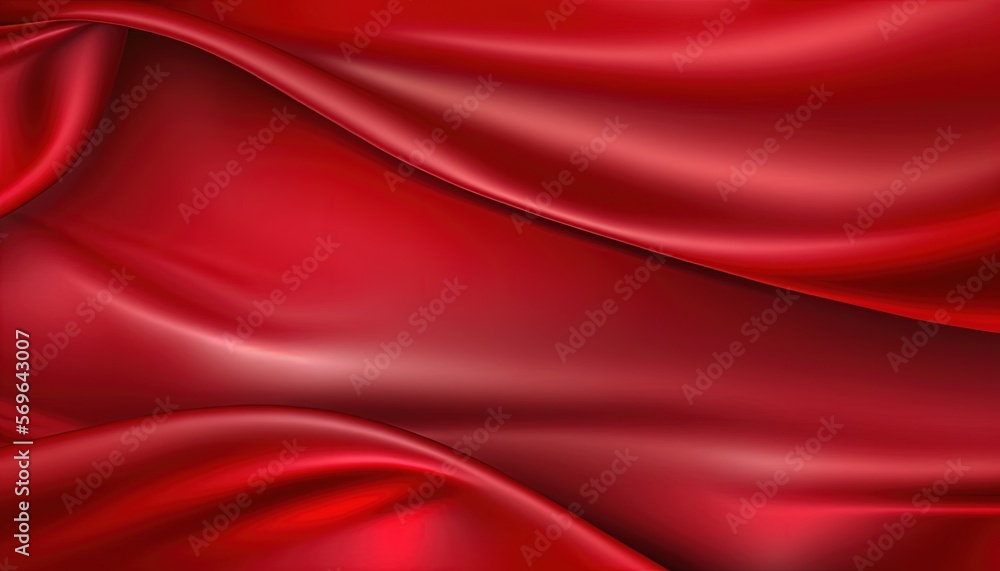 Poster a red silk background with a smooth, flowing fabric in the middle of it and a black background with 