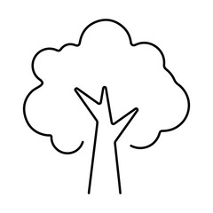 tree icon on white background, vector illustration.