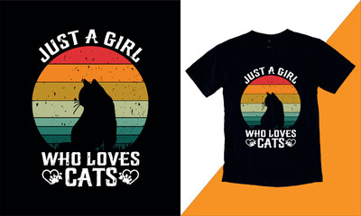 Just a girl who loves cat t shirt design