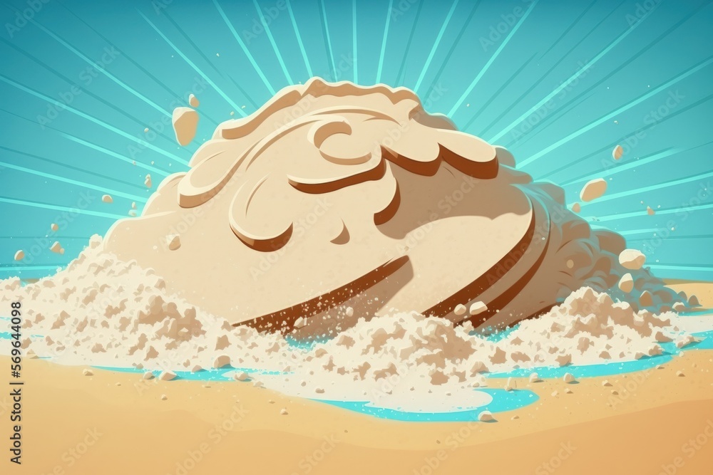 Poster a flour background sifted flour has a smooth texture. generative ai