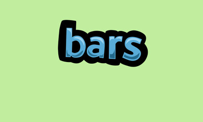 bars writing vector design on a green background