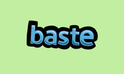 baste writing vector design on a green background