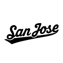 San Jose lettering design. San Jose, California typography design. Vector and illustration.
