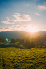 Casa campestre sobre las montañas de Colombia