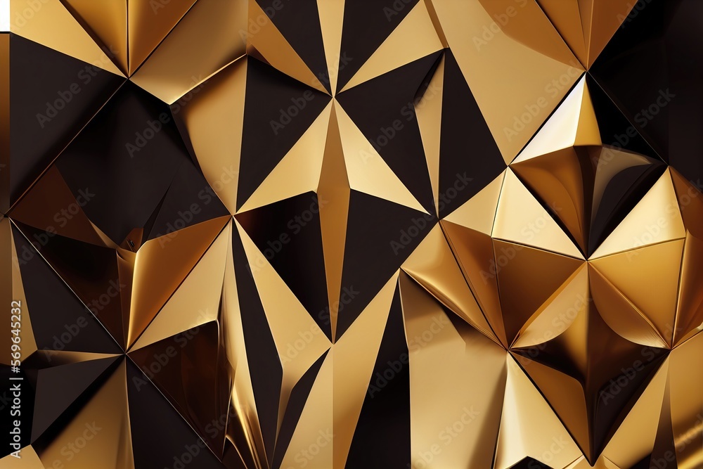 Poster bring your design to life with this dark gold abstract background - generative ai
