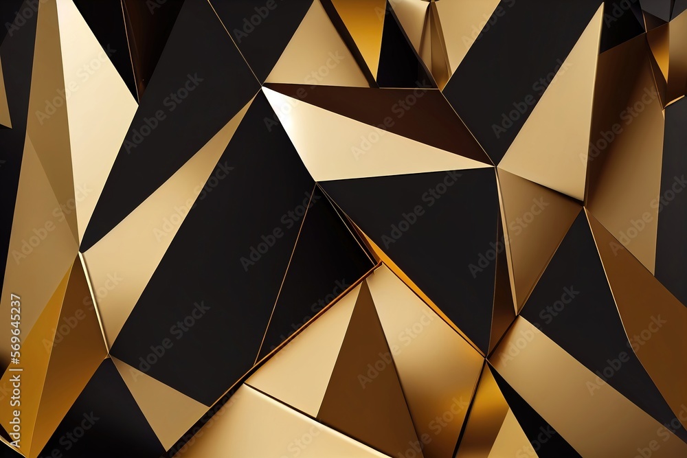 Aufkleber transform your design with this dark gold abstract background - generative ai