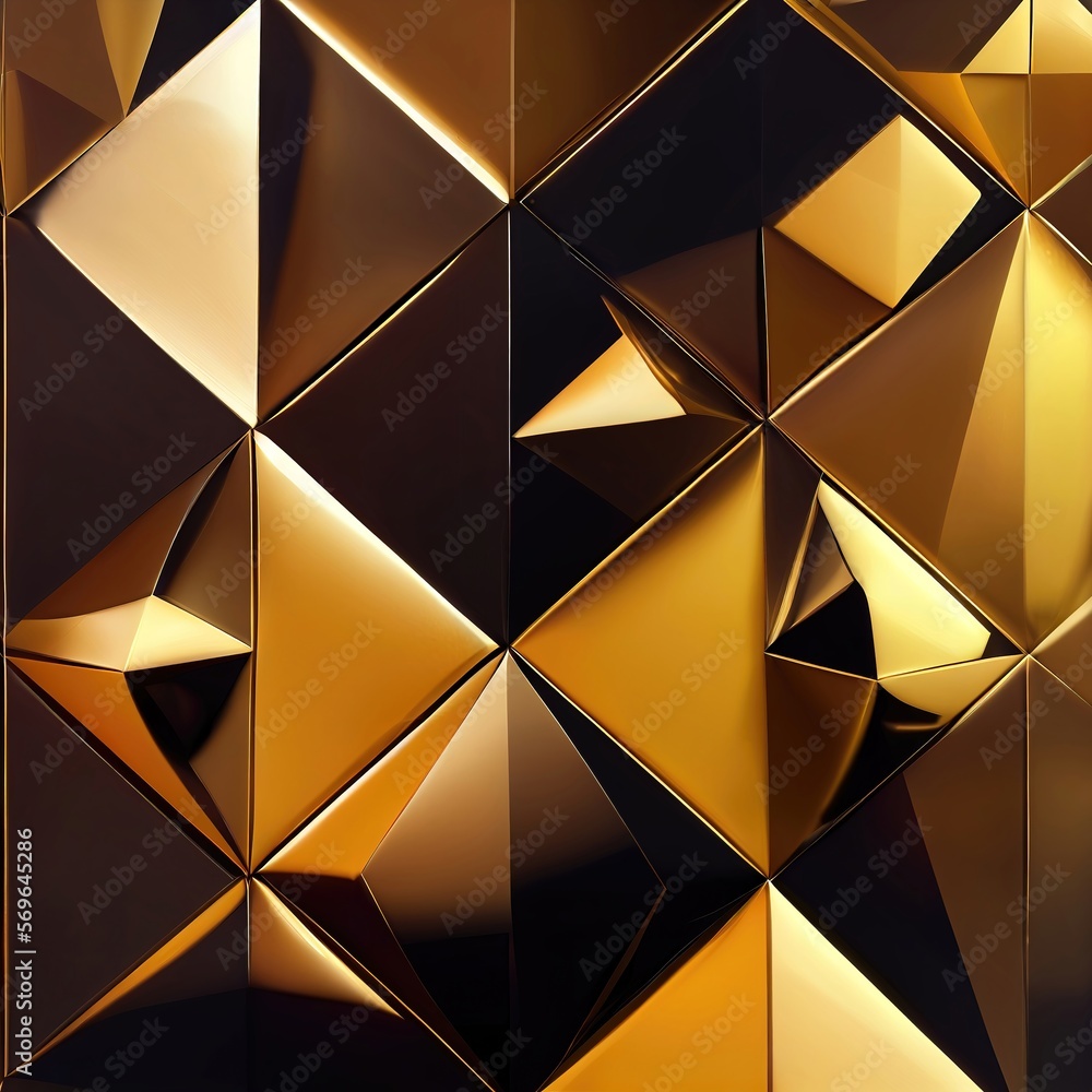 Poster The Dark Gold Abstract Background That's Making a Statement - Generative AI
