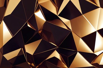 A Modern Twist on Luxury: Dark Gold Abstract Background - Generative AI