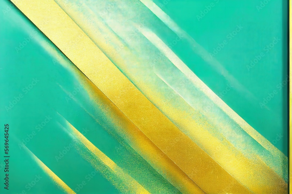 Poster make a statement with a gold-infused green background - generative ai