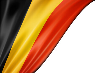 Belgian flag isolated on white banner