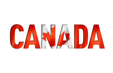 canadian flag text font